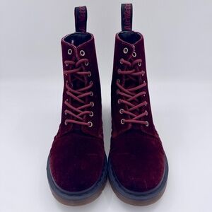 ⚡️ RARE Find! Discontinued Dr. Martens 1460 Page Velvet Mono Boots - Size 9⚡️